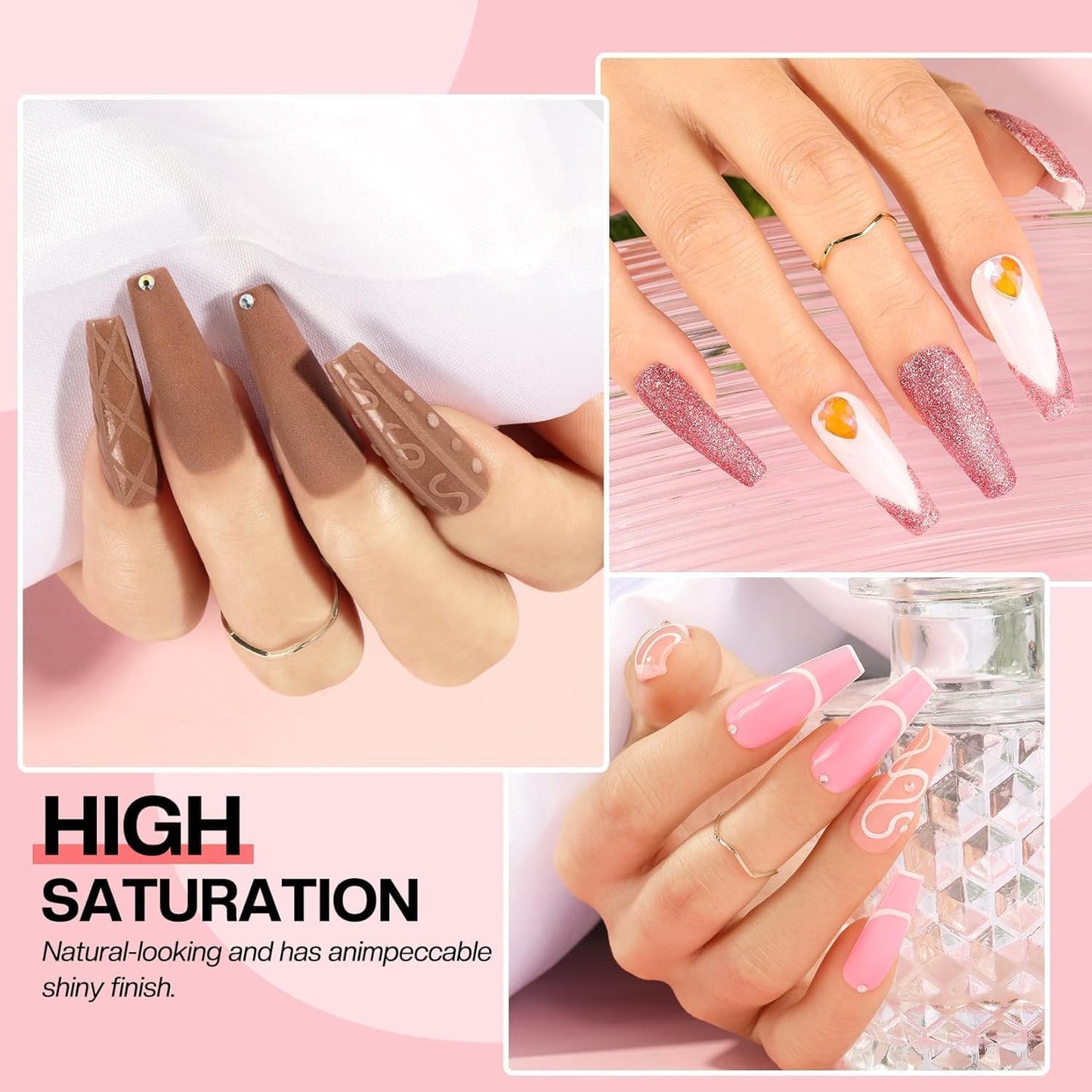 Morovan Dip Powder Nail Kit: 20 Colors Starter Set With Dip Powder Liquid Set for Nail Art DIY at Home