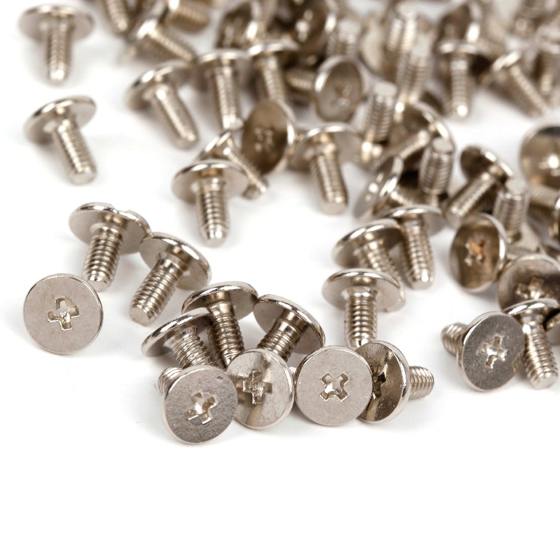 RUBYCA 12MM 50 Sets Metal Tree Spikes and Studs Metallic Screw-Back for DIY Punk Leather-Craft Green