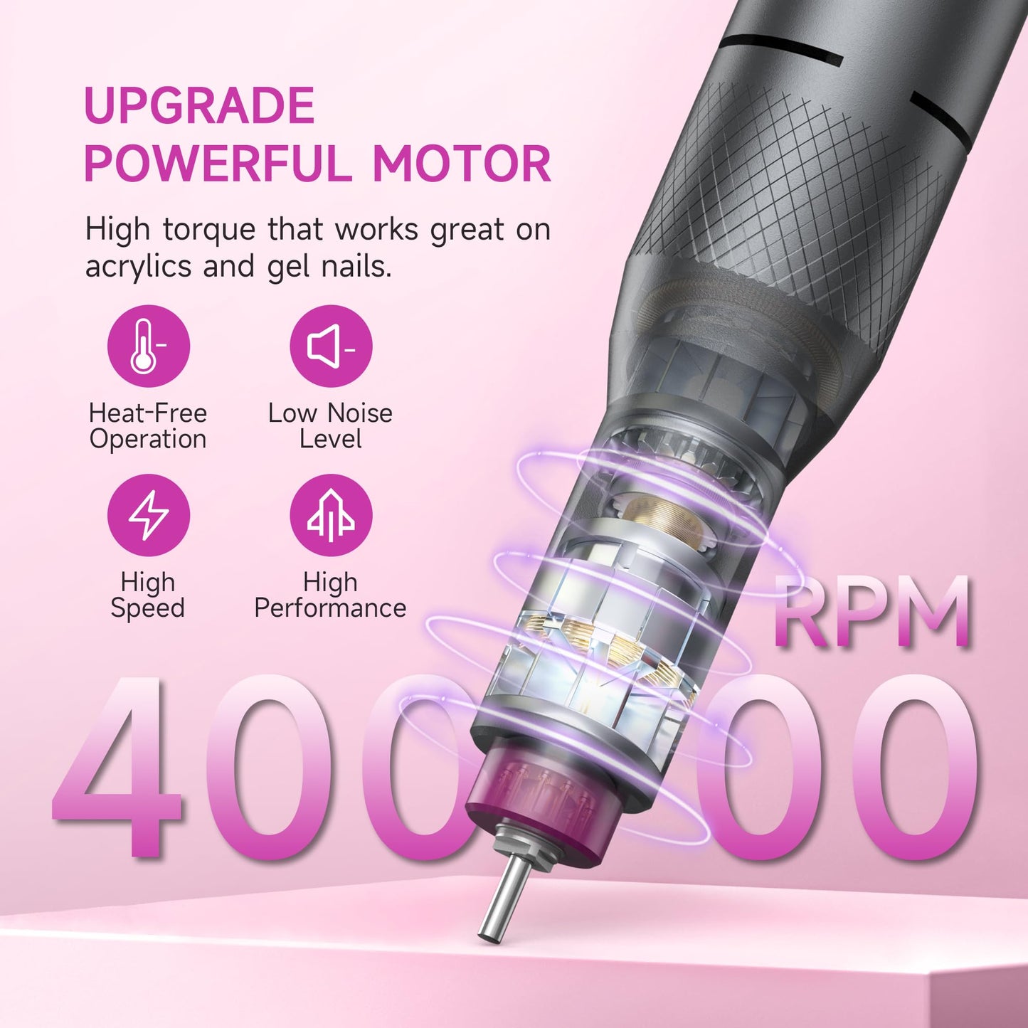 Electric Nail Drill Professional,Handheld UV Nail Lamp for Gel Polish,Home Nail Salon Tool Set