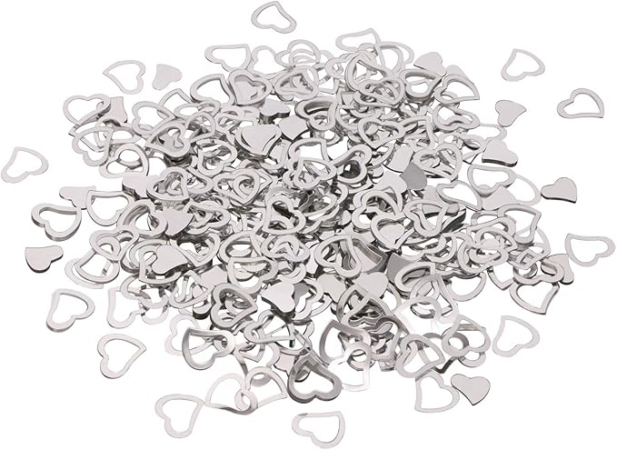 Silver Heart Confetti, 1,200 Pieces
