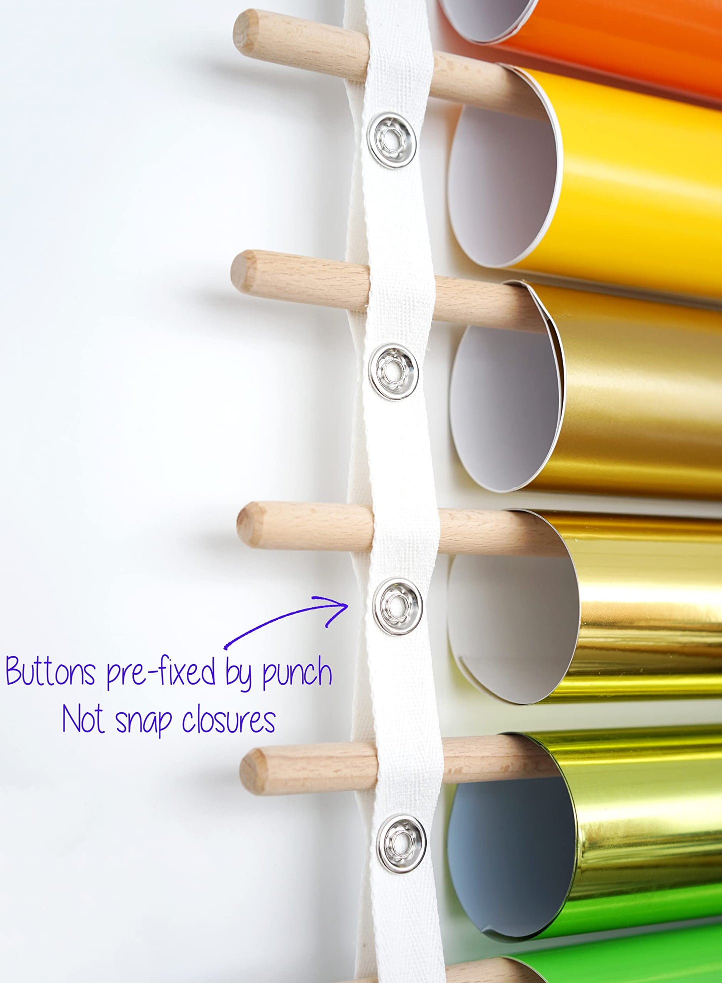 ZENXUS Door Hanging Straps for Vinyl Rolls Organizer, w/o Dowels