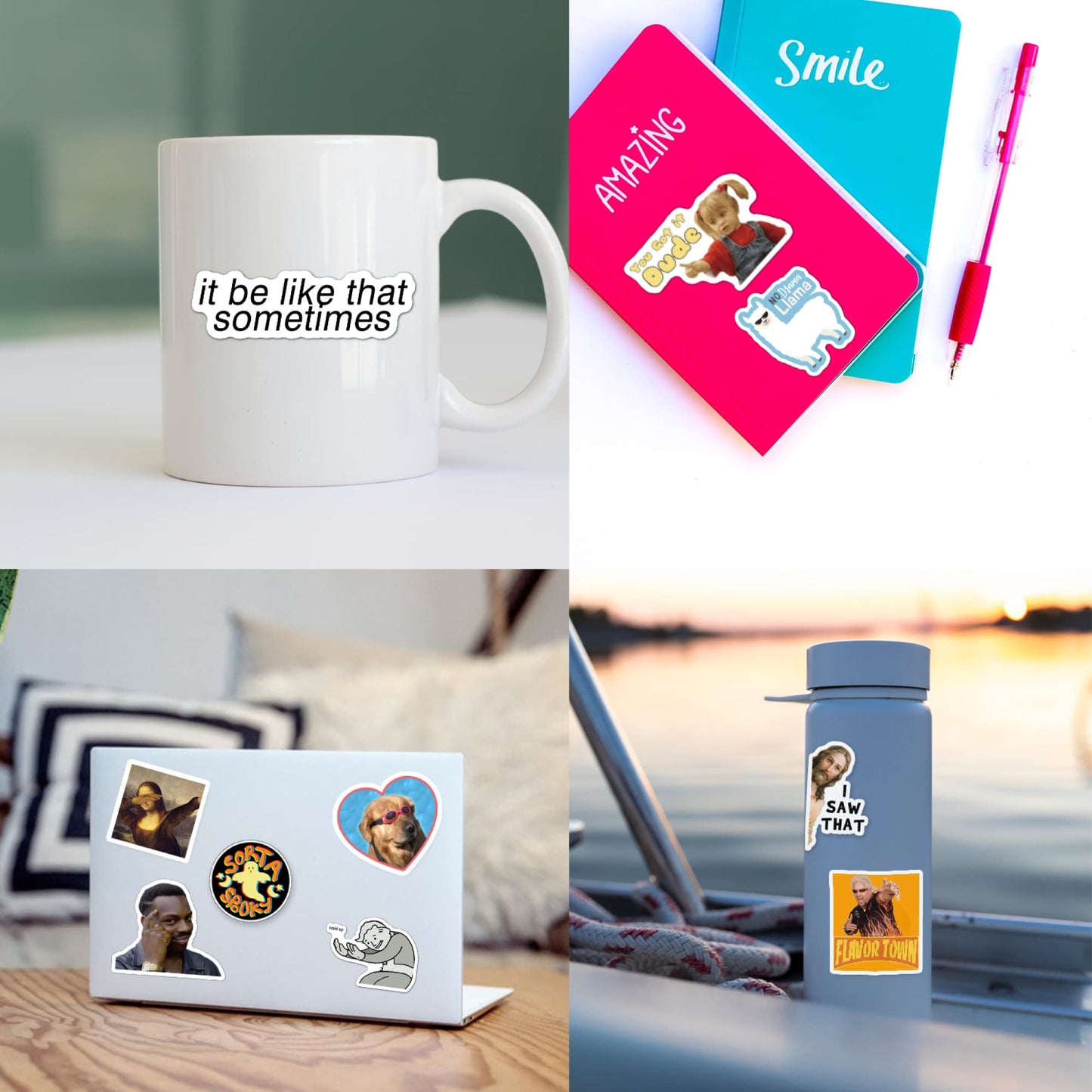 306pcs Funny Meme Vinyl Stickers Pack, Large Bulk Sticker for Laptop, Phone, Water Bottles, Computer Cars... Vine Sticker Decal DIY Décor for Bumper Accesory