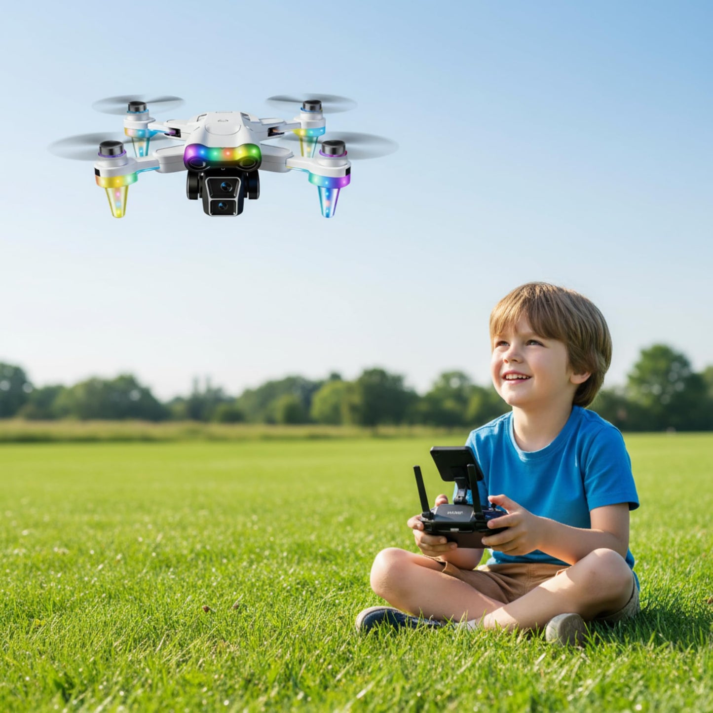 Drones for Kids 8-12 – Drone with camera for kids & Beginners,Kids drone with Fancy LED Lights, 4.3" Built-In FPV Screen, Three Batteries, Perfect Holiday & Birthday Gift, Indoor & Outdoor Quadcopter Toy
