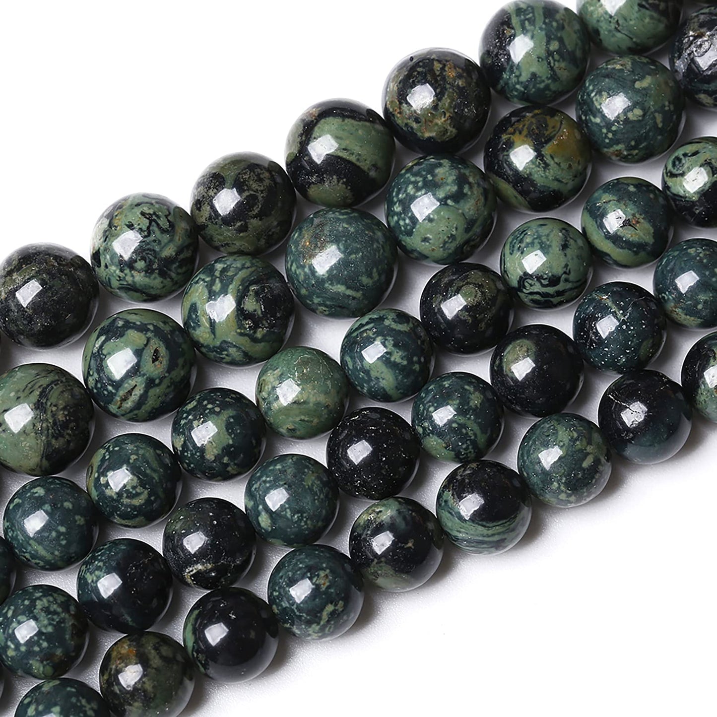 8mm 45pcs Natural Kambaba Jasper Beads Round Loose Energy Healing Stone Beads for Jewelry Making DIY Bracelet 15 Inch