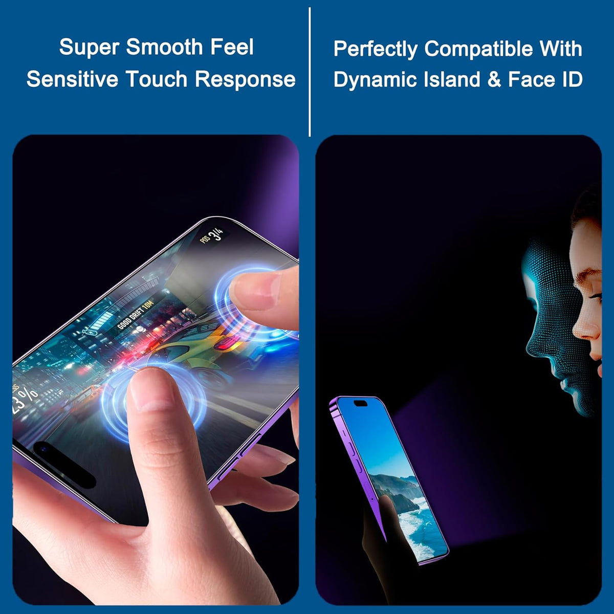 2 Pack Matte Privacy Screen Protector for iPhone 16 Pro Max, [Auto-Dust Removal and Auto-Alignment] Anti-Spy Anti-Glare Anti-Fingerprint Tempered Glass Film, Smooth & Sensitive Touch
