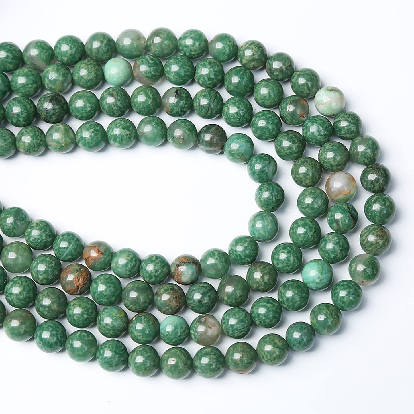 Natural 6mm Gray Striped Agate Beads Gemstone Loose Beads for Jewelry Makinge (6mm, African Jade)