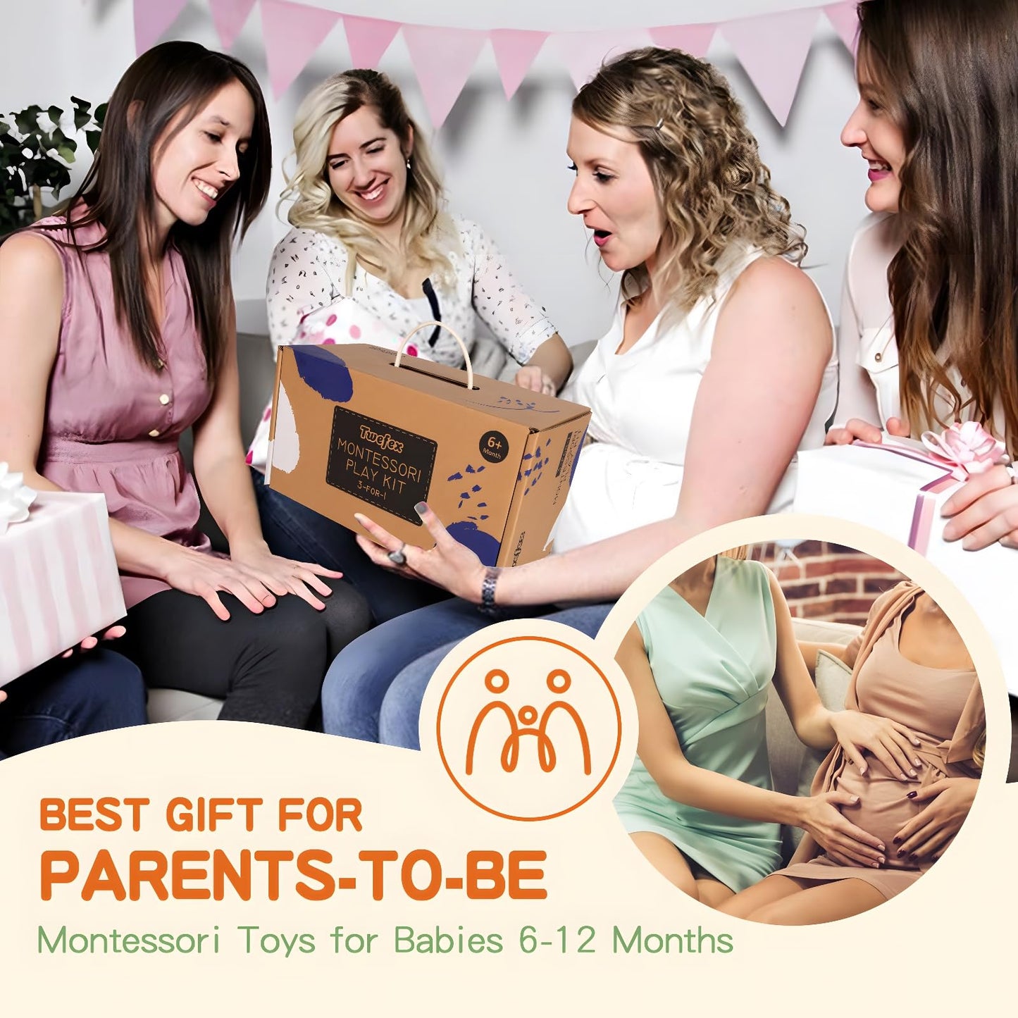 Twefex Montessori Toys for Babies 6-12 Months - 3 in 1 Baby Toys Play Kit