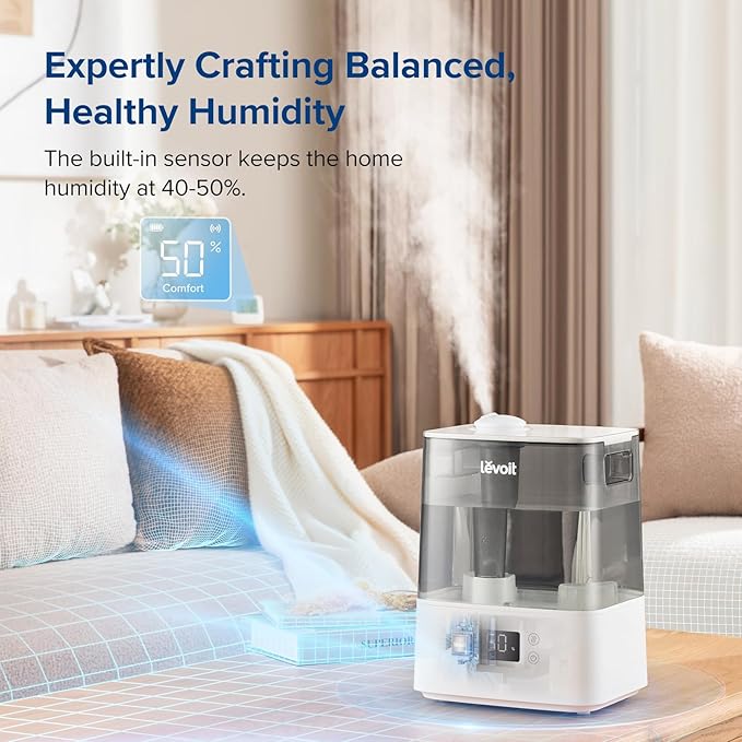 LEVOIT Top Fill Humidifier Replacement Filters & LV600S Smart Warm and Cool Mist Humidifiers & Humidifiers