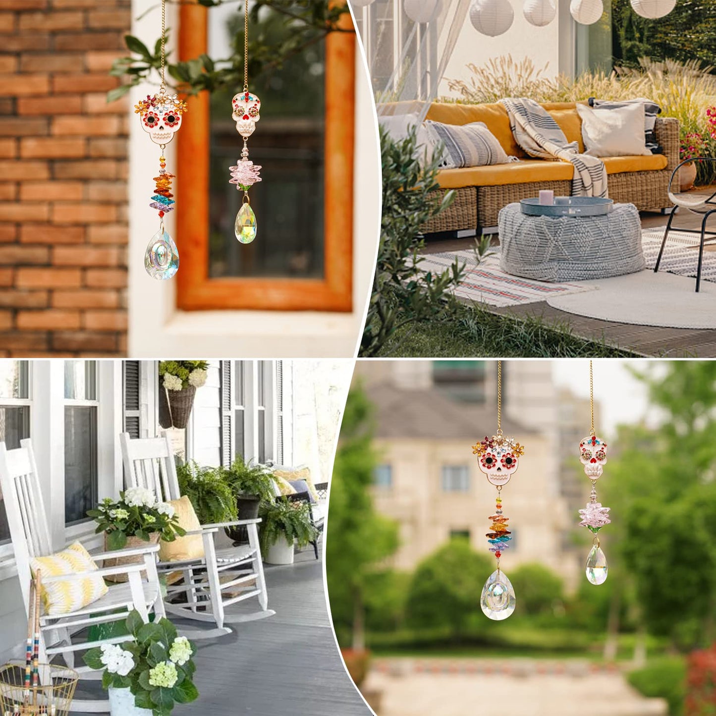 H&D Crystal Rhinestones Suncatcher Window Hang Pendant, Rainbow Maker, Christmas Tree, Garden, Wedding Decoration
