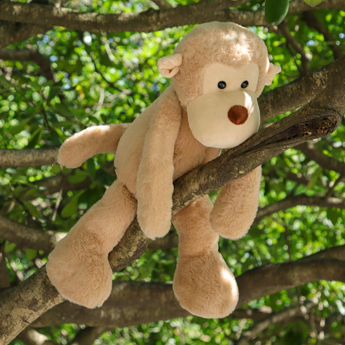 Apricot Lamb Toys Plush Light Brown Monkey Stuffed Animal Soft Cuddly Perfect for Child (Light Brown Monkey, 12 Inches)