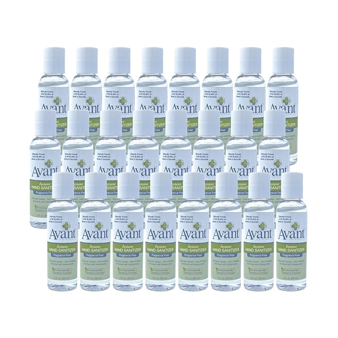 Avant Fragrance Free Hand Sanitizer, 2oz Bottle, 24-Pack…