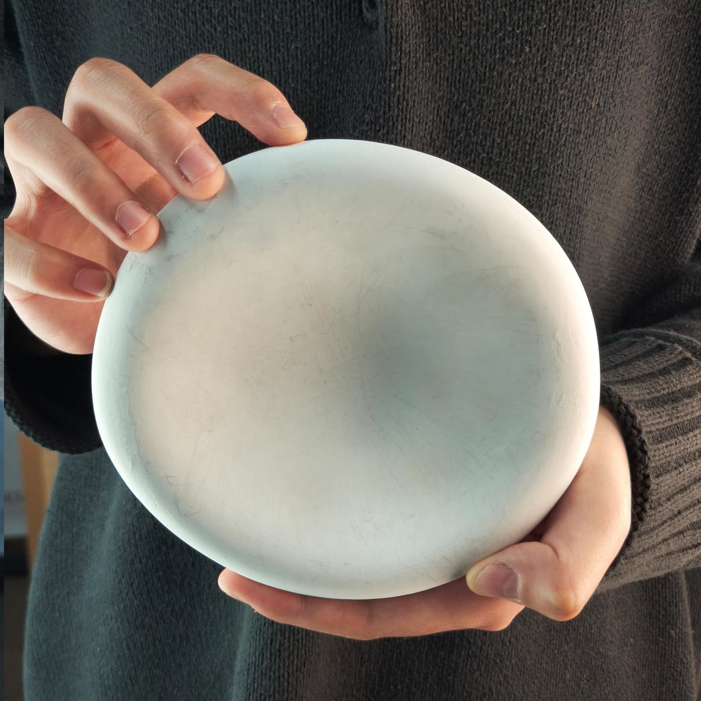 Zitiyade 6.3 Inch Cloud Bowl, Decorative Concrete Bowl for Home Decor, Key Tray for Entryway Table, Concretes Jewelry Tray, Asymmetrical Concrete Organic Bowles