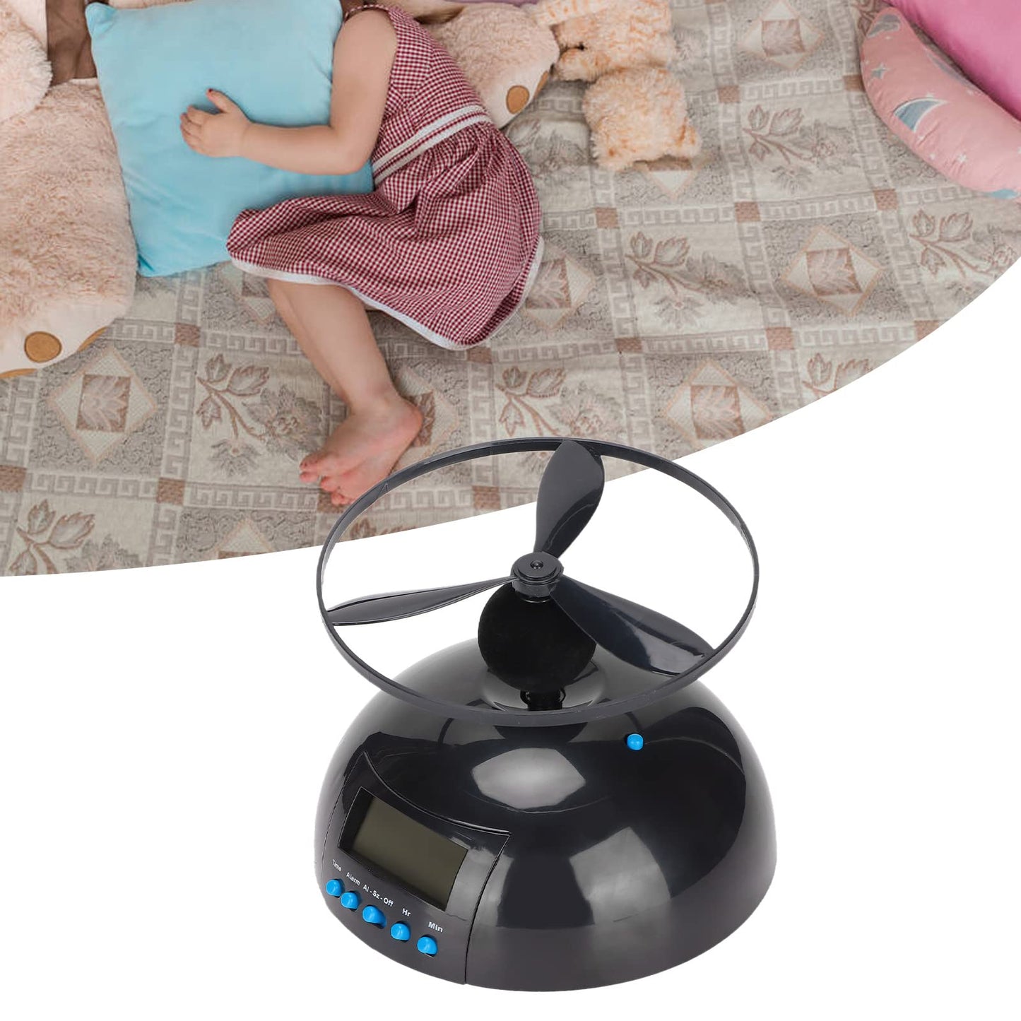 Kafuty-1 Novelty Digital LED Alarm Clock,Gadget Run Away Flying Alarm Clock for Bedroom/Office/Home/School,Rolling Helicopter Chopper Propeller Clock Creative Gift