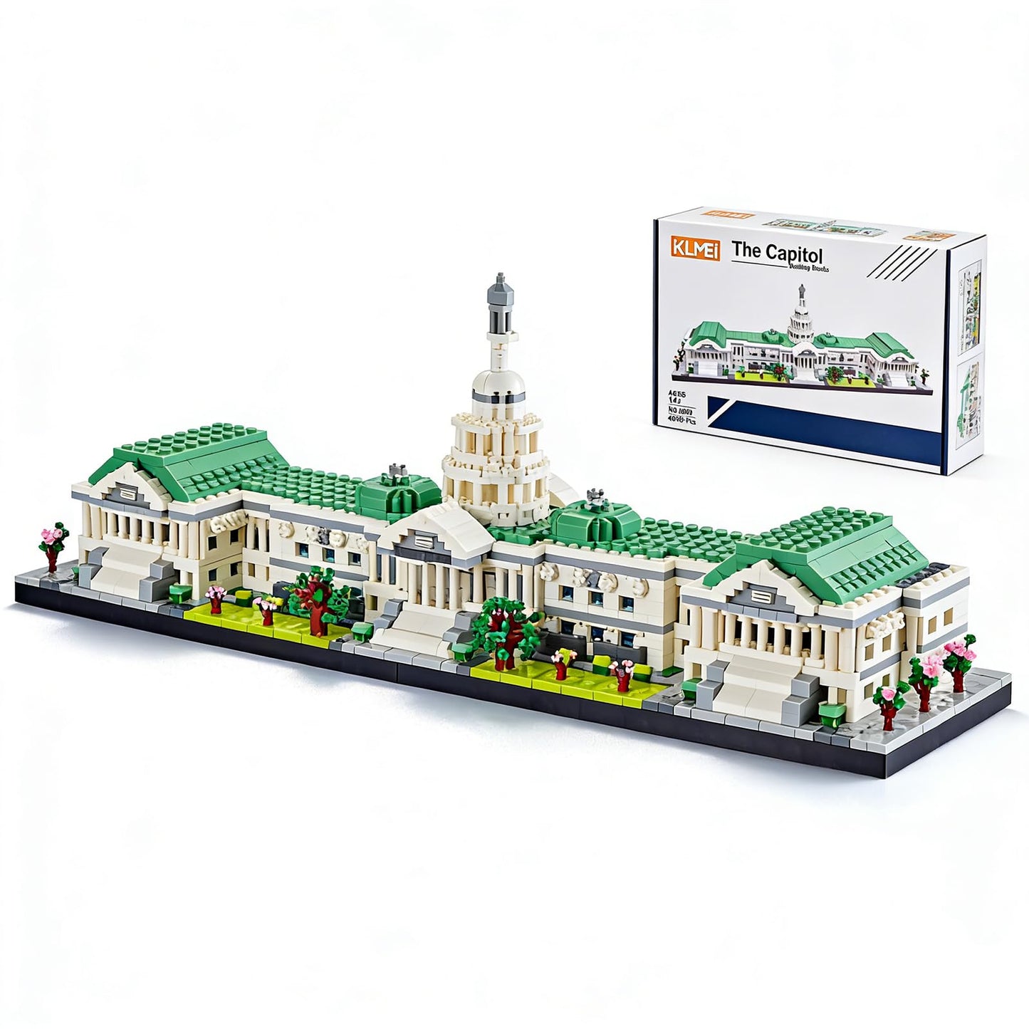 KLMEi United States Capitol Building Set for Adults, Architecture Sets, Famous Landmark Tiny Bricks Collection Kit, Presents for Teens Age of 14+ 3630 PCS