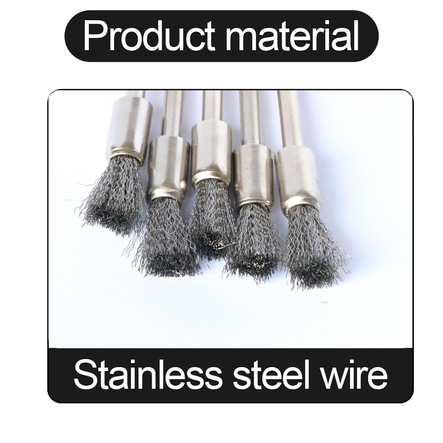 20pcs Scratch Brush Pen Set, Stainless Steel Bristles Pen Style Prep Sanding Brush,Removing Corrosion and Rust, Electrical Circuit Boards and so on (20pcs Stainless Steel)
