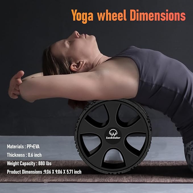 Back Roller Wheel for Deep Tissue Massage,Yoga Wheel for Back Pain & Stretching, Comfy Deep Tissue Massage Roller for Back,Spine Alignment & Tension Relief
