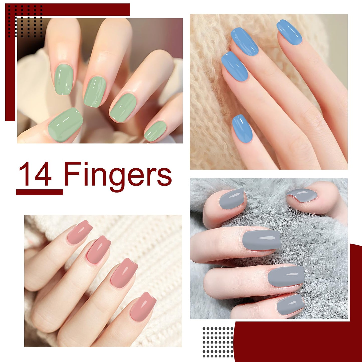 SILPECWEE Nail Stickers Full Nail Wraps (20 Sheets, Light Color), Self Adhesive Nail Polish Strips, Gel Strips Manicure Design, Fingernail Sticker Nails for Women with File