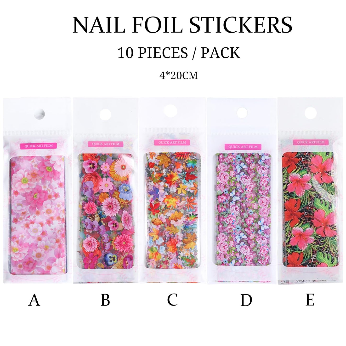 GZMAYUEN 100 Sheets Nail Foil Transfer Sheets, 4 * 20CM Flower Lattice Leopard Print Nail Foil Transfer Sticker Kit, 1 Pcs Nail Art Engraving Pen Silicone Pen