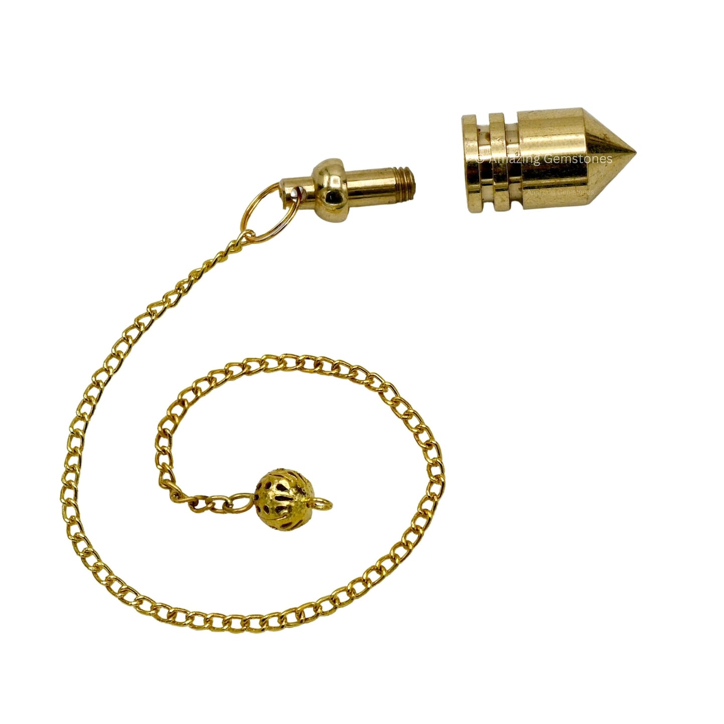 Amazing Gemstone Healing Metal Pendulums for Divination, Gold Bullet Steel Copper Pendulum High Energy Pendulo de Bronce Pendulos de Mesa MP49