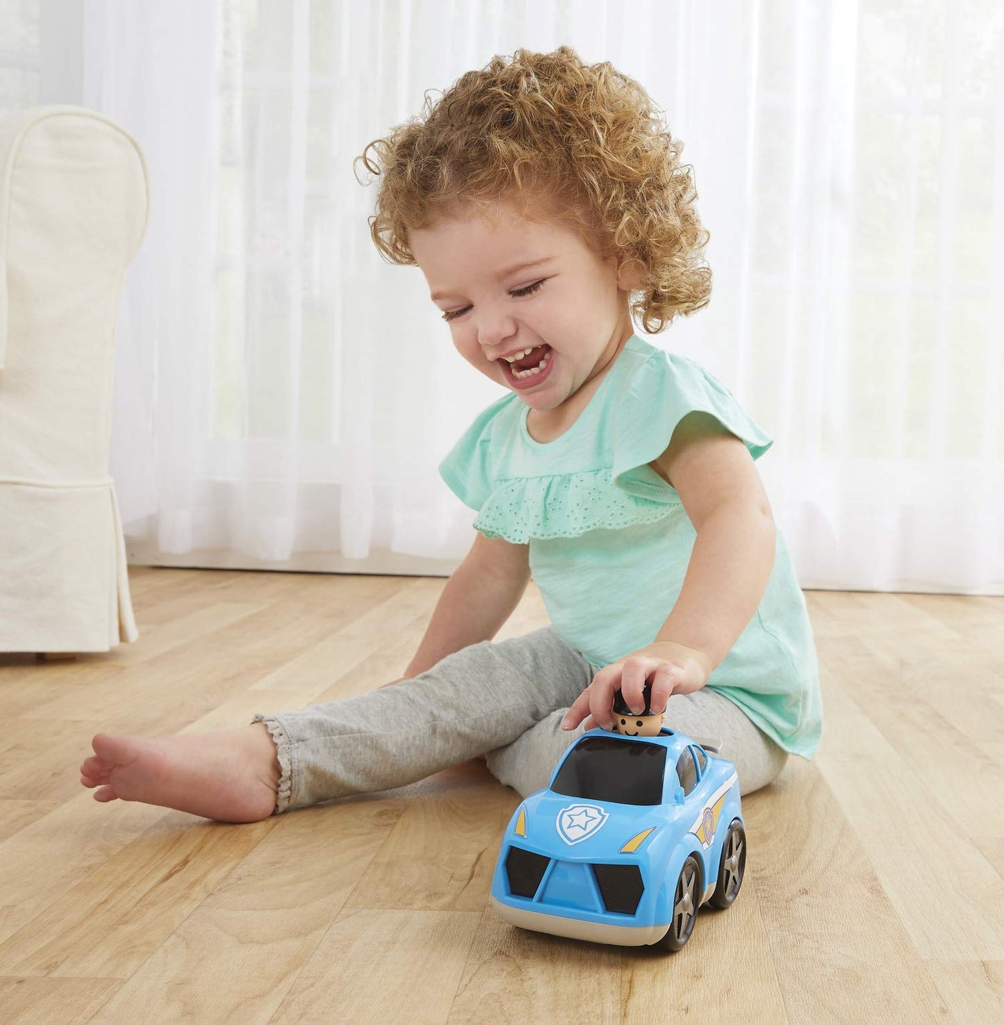 Kidoozie Press ‘n Zoom Police Car - Developmental Activity Toy for Toddlers Ages 12 Months and Older - Great for Fine Motor Skills and Visual Development!