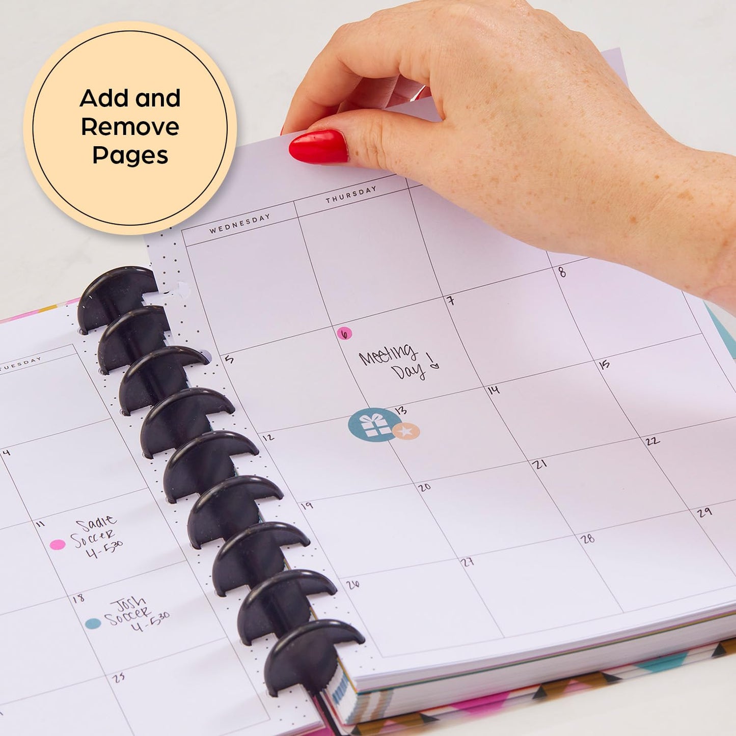 Happy Planner Undated Plans + Notes Monthly Planner Notebook Journal, 4-Month Planner, Homespun Theme, Classic Size, 95 Pages, 4 Dividers, 12 Planner Sticker Sheets, 7" x 9 3/4"