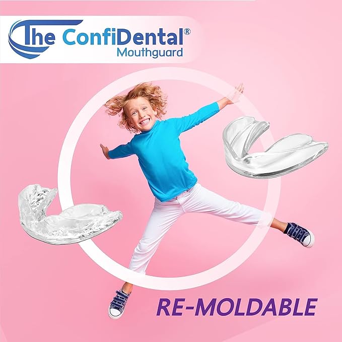 Custom-Fit Mouth Guard for Teeth Grinding and Clenching - Boil-and-Bite Dental Nightguard for Grinding Teeth at Night - Fits Kids, Teens, and Adults with Smaller Mouths - 5-Pack (3 Small, 2 Regular)