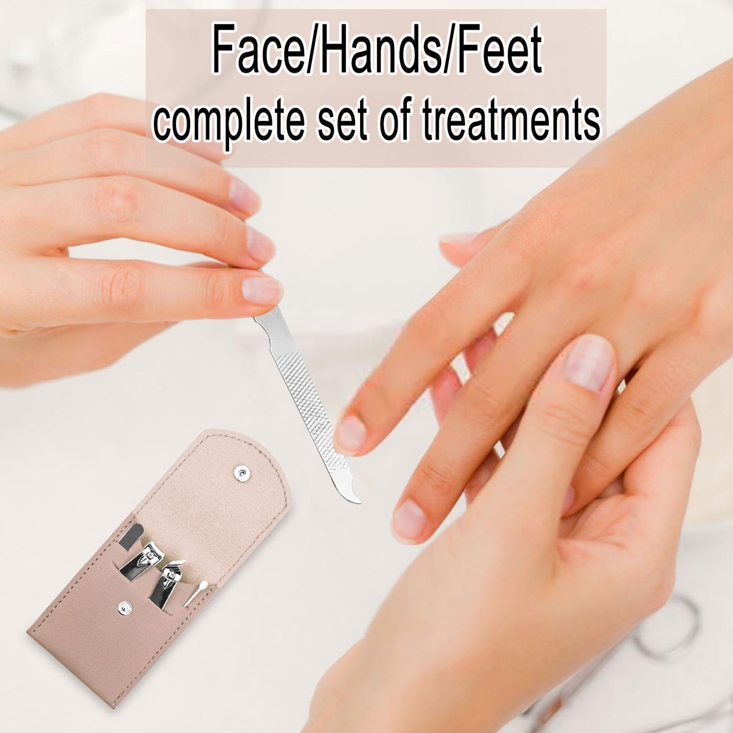 20 Sets Manicure Set Bulk, Nail Clippers Kit Stainless Steel Fingernail Clippers Set, Sturdy Nail Tip Cutter Trimmers Professional Grooming Toenail Clippers Personal Pedicure Kits Gift (Pink 4 in 1)