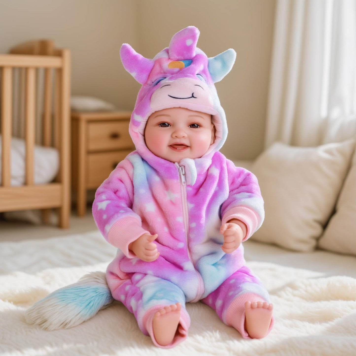 BABESIDE 14-Inch Soft Baby Doll with Baby Feeding Set – Easy to Hold with Cuddly Body – Realistic First Doll for Pretend Play