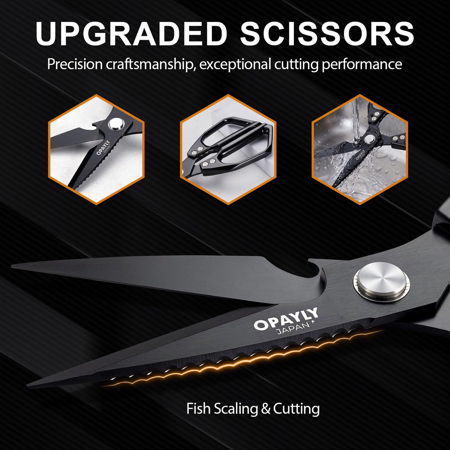 Kitchen Shears 2-Pack Heavy Duty All Purpose Stainless Steel Kitchen Shear Meat Scissors Japanese Cooking Scissor for Food, Sharp Dishwasher Safe Christmas for Men Women With Gifts Box