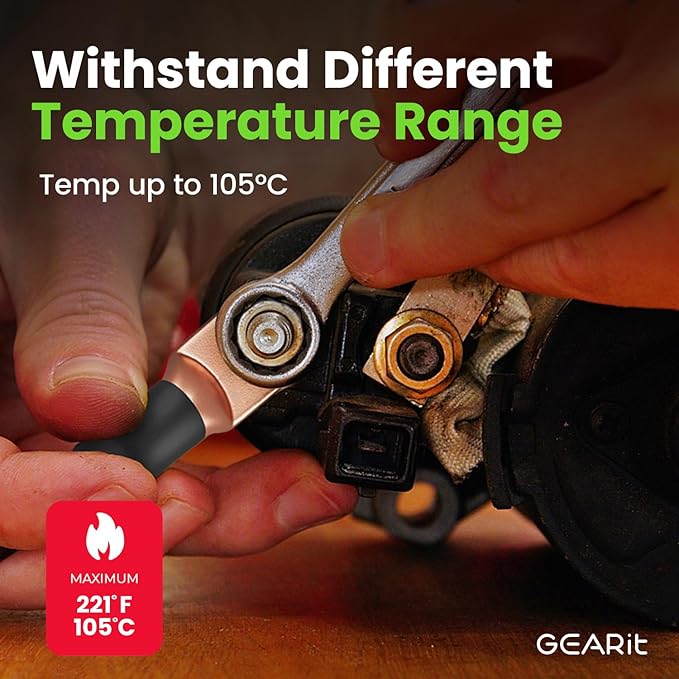 GEARit 8 Gauge Wire, (50ft Each - Red Translucent) Copper Clad Aluminum CCA - Primary Automotive Wire Power/Ground, Battery Cable, Car Audio Speaker, RV Trailer, Amp, Electrical 8ga AWG 50 Feet