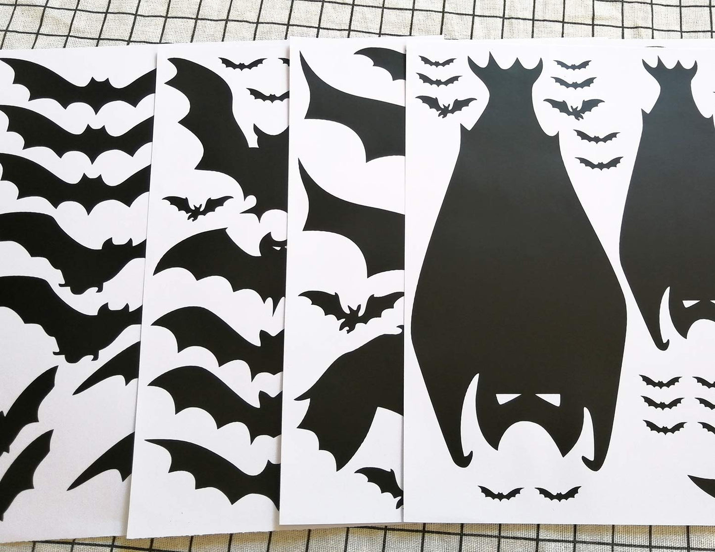 Mozamy Creative Halloween Bats Wall Decals Halloween Décor Black Bats Decals Halloween Decorations