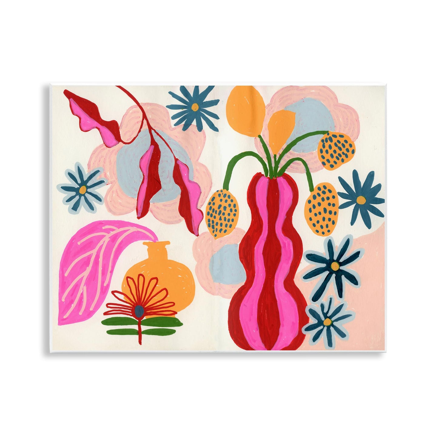 Stupell Industries Eclectic Mod Flower Vases Wall Plaque Art, design by Suzanne Allard, 14 x 11