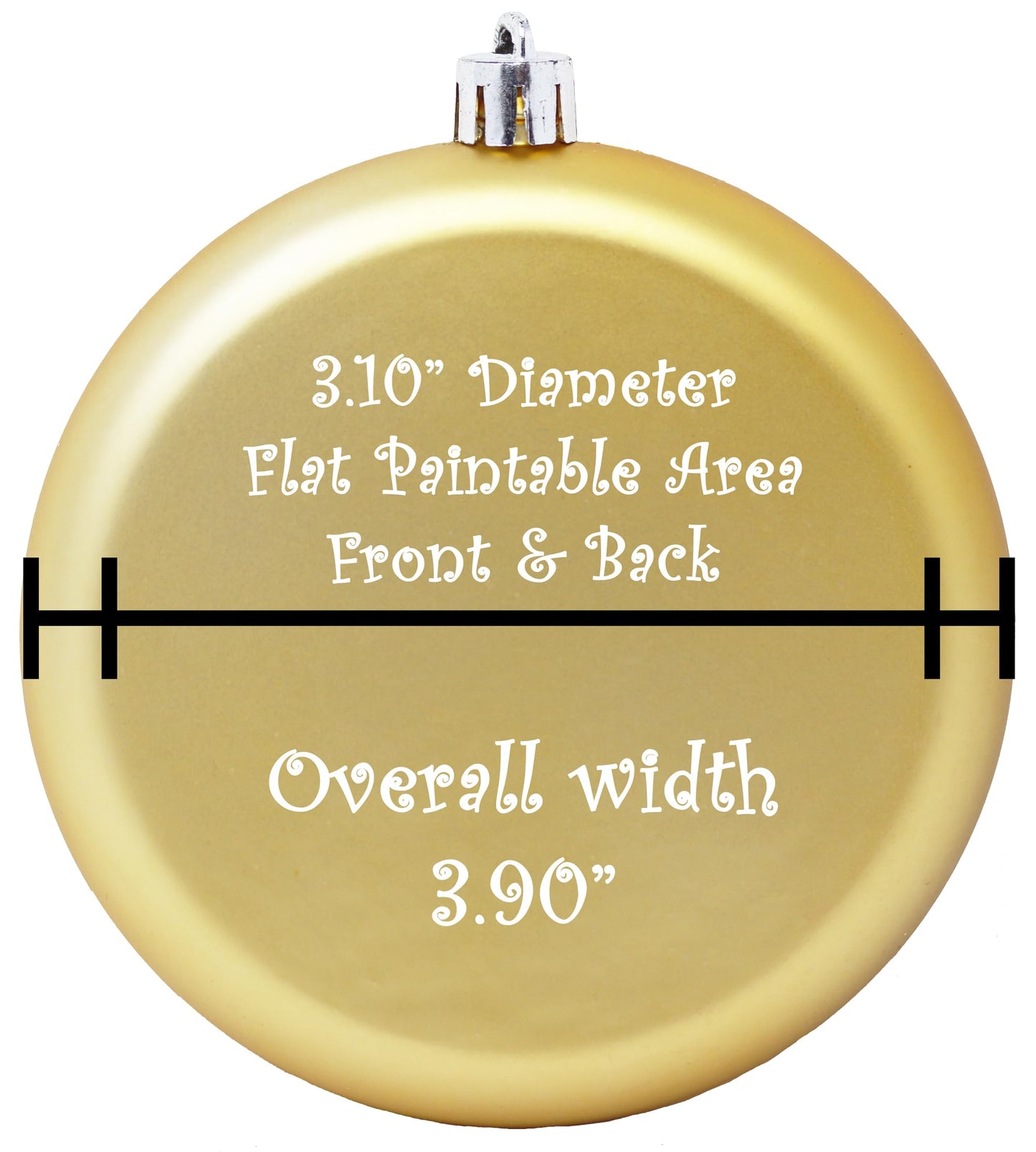 SLEETLY 4" 12pk Blank DIY Christmas Ornaments for Crafts to Personalize, Make Your Own Ornament for Kids and Adults, Drawing, Stickers, Plain Paintable Flat Disc to Decorate, Stencils, Matte Gold