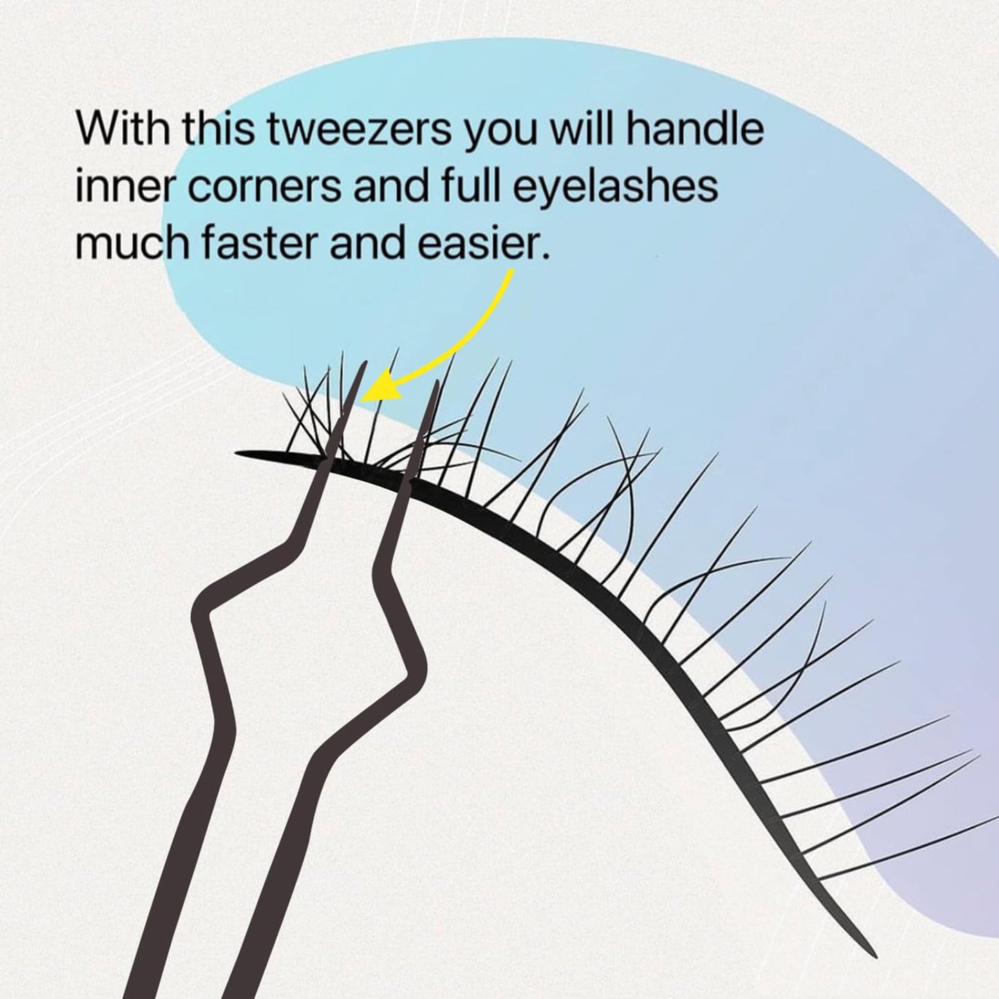 Ms.Queen Isolation Tweezers for Eyelash Extensions,V-Groove Design Precision Tips Isolation Eye Lash Tweezers,Easy to Use Application Tools for Lash Artist,Gold