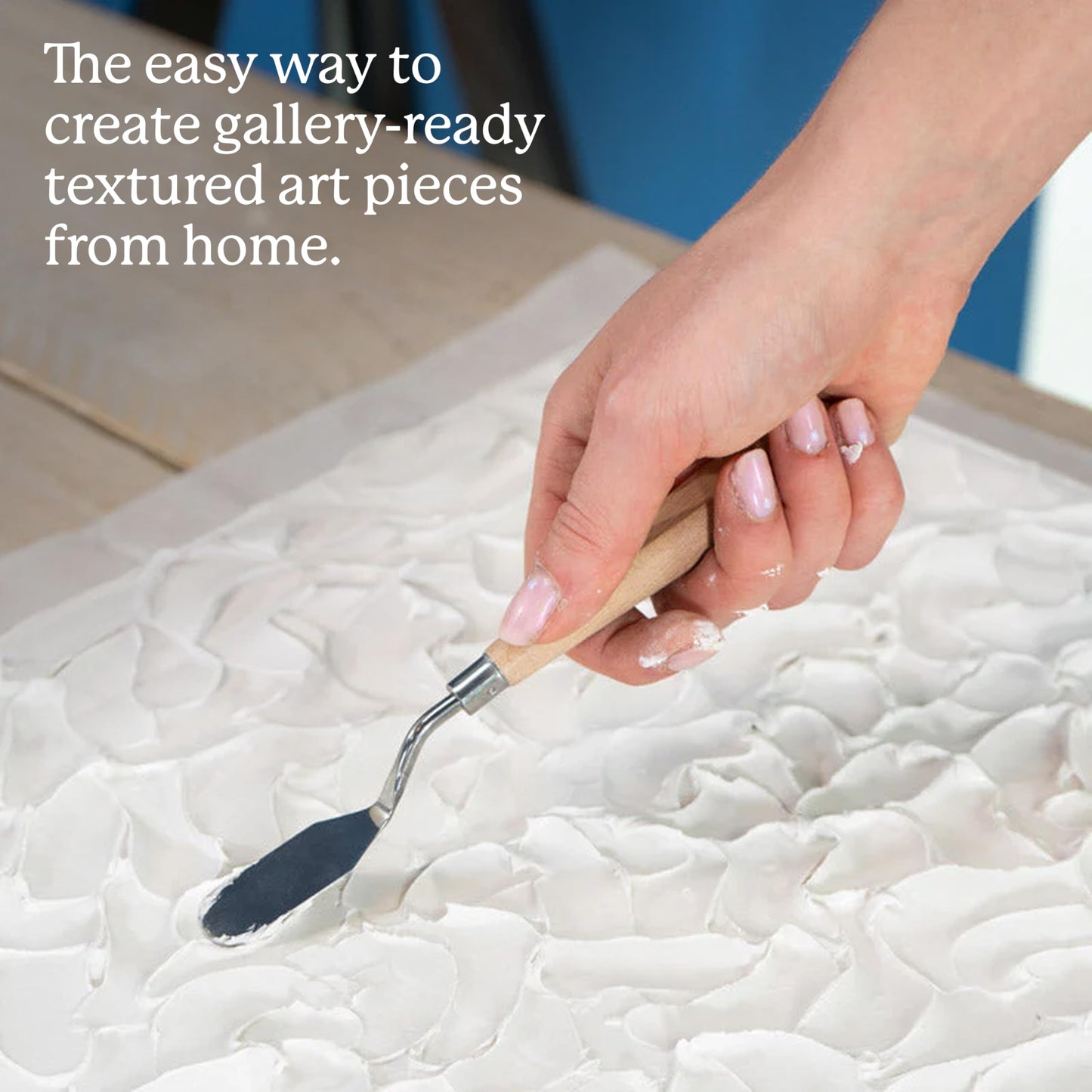 Sculpd Textured Canvas Kit - Complete Art Set with Texture Paste, Canvas, Palette Knife, Wall Hooks, Crafting Tools, Videos & Beginner Guide - DIY Arts & Crafts Gift for Adults, Teens, Men & Women
