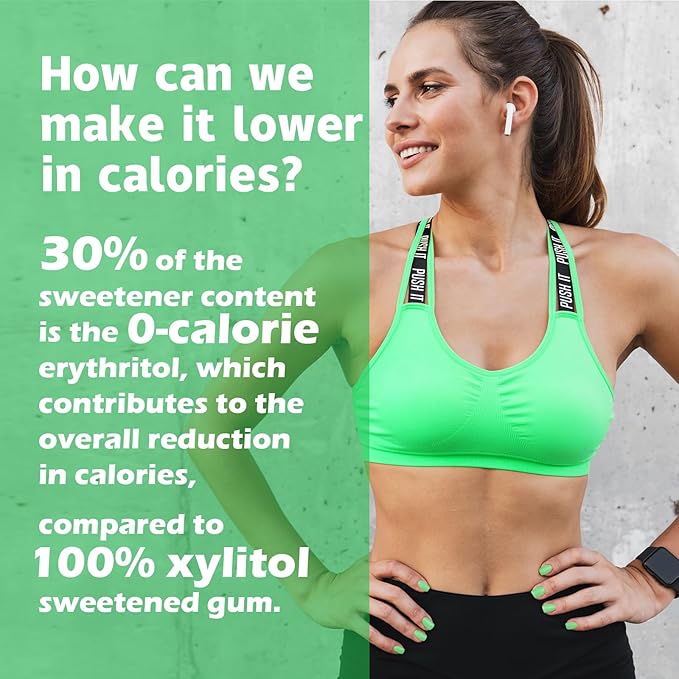 DC24 DAILY CARE Gum, Aspartame Free & Sugar Free, Xylitol Chewing Gum with Erythritol, Low-Calorie, Sugarless, Spearmint, 50 Pieces (Pack of 1)