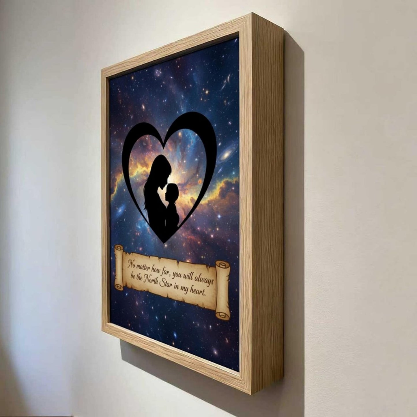 URVIP LED Glowing Photo Frame Shadow, 9x12 Inches USB Powered Shadow Box Desktop Decor, Unique Birthday Gifts for Mom, Grandma, Wife, Daughter