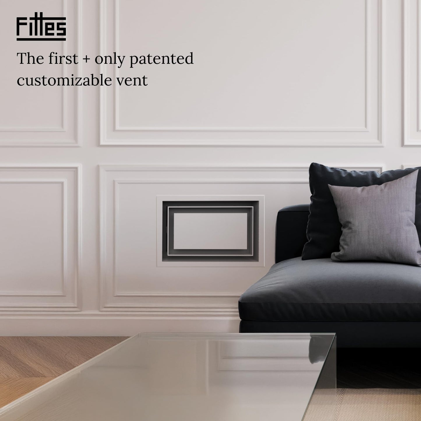 Fittes Framed Wall Vent [Lite+] - 6"x12" - Cotton White - 1 Pack