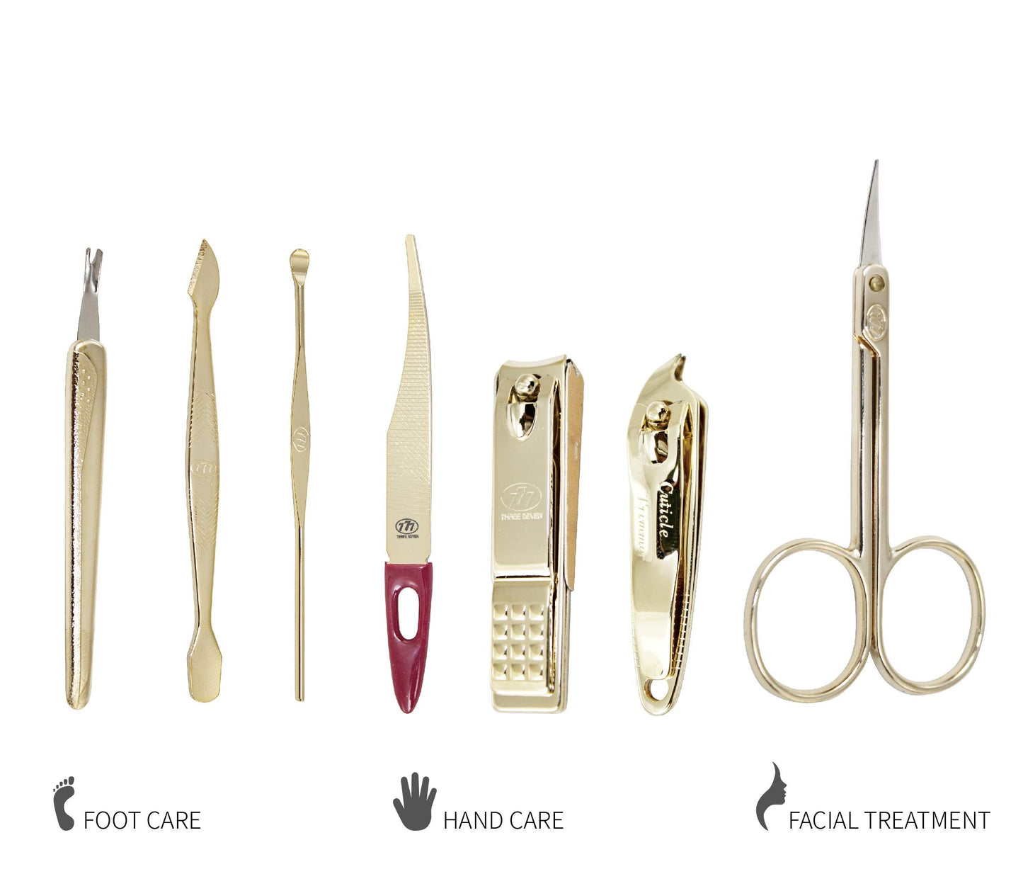 Three Seven 777, Nail Clipper Set 7pcs TS-4115, Made in Korea