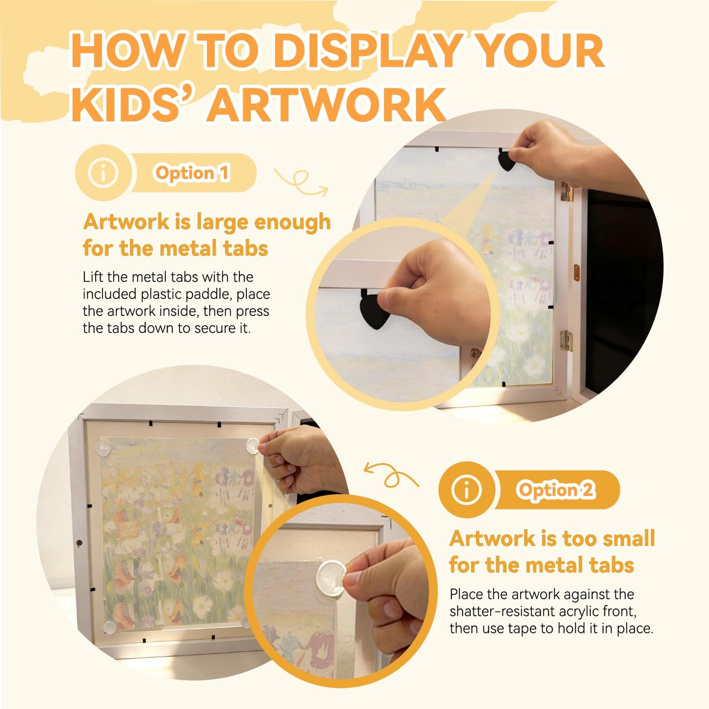 2-Pack Kids Artwork Frames 10x12.5 Front Opening Kids Art Frame for Wall Art work Picture Display Holds 50+ Pcs for Kids Drawings Changeable Frames for Kids' Artwork Storage and Display – Black
