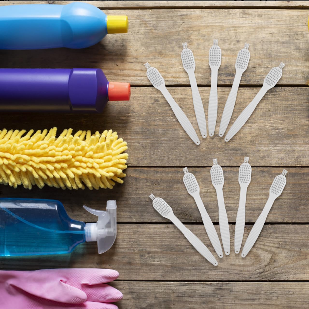 Unomor 10Pcs Kitchen Cleaning Brush Set for Juicer Soy Milk Machine Grinder Deep Cleaning with Flexible Bristles and Ergonomic Handle