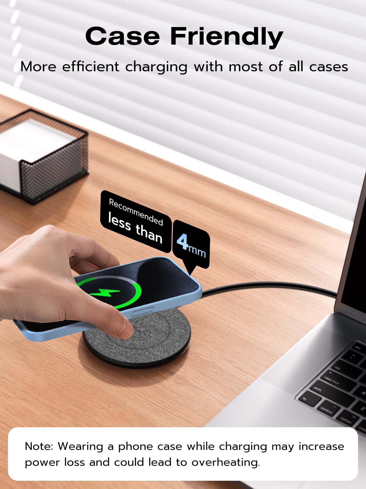 NewQ Wireless Charger, 15W Max Wireless Charging Pad for iPhone 17 16 15 14 13 12 11Mini/SE/Pro/Max/Plus, Samsung Galaxy S23/S22/S21/S20/S10/S9/S8/S7/Note20/10/9/8, Air Pods/Pro/Galaxy Buds/+, 2 Packs