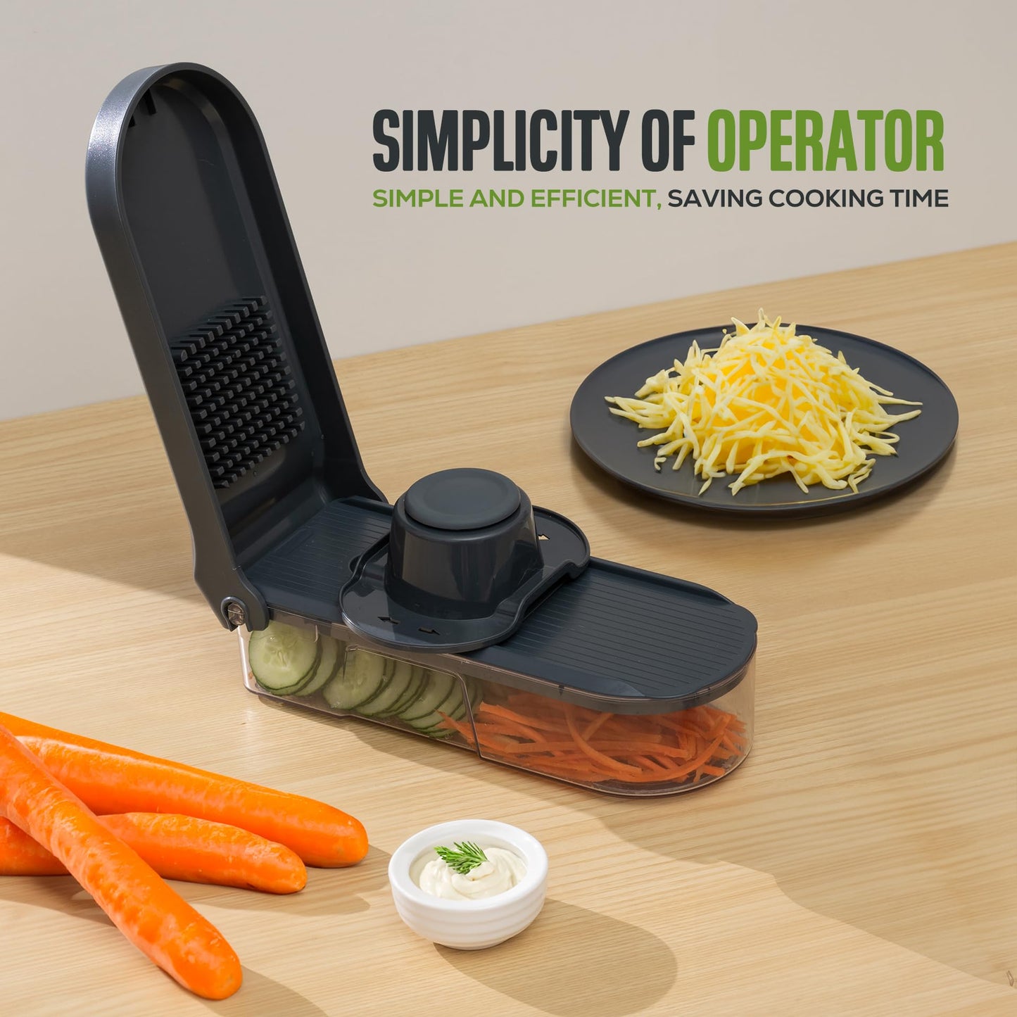 Vacream Heavy Duty 6-in-1 Vegetable Chopper & Mandoline Slicer | 6-Blade Onion Dicer Cutter with Storage Container | Kitchen Prep Tool for Meal Planning & Cooking