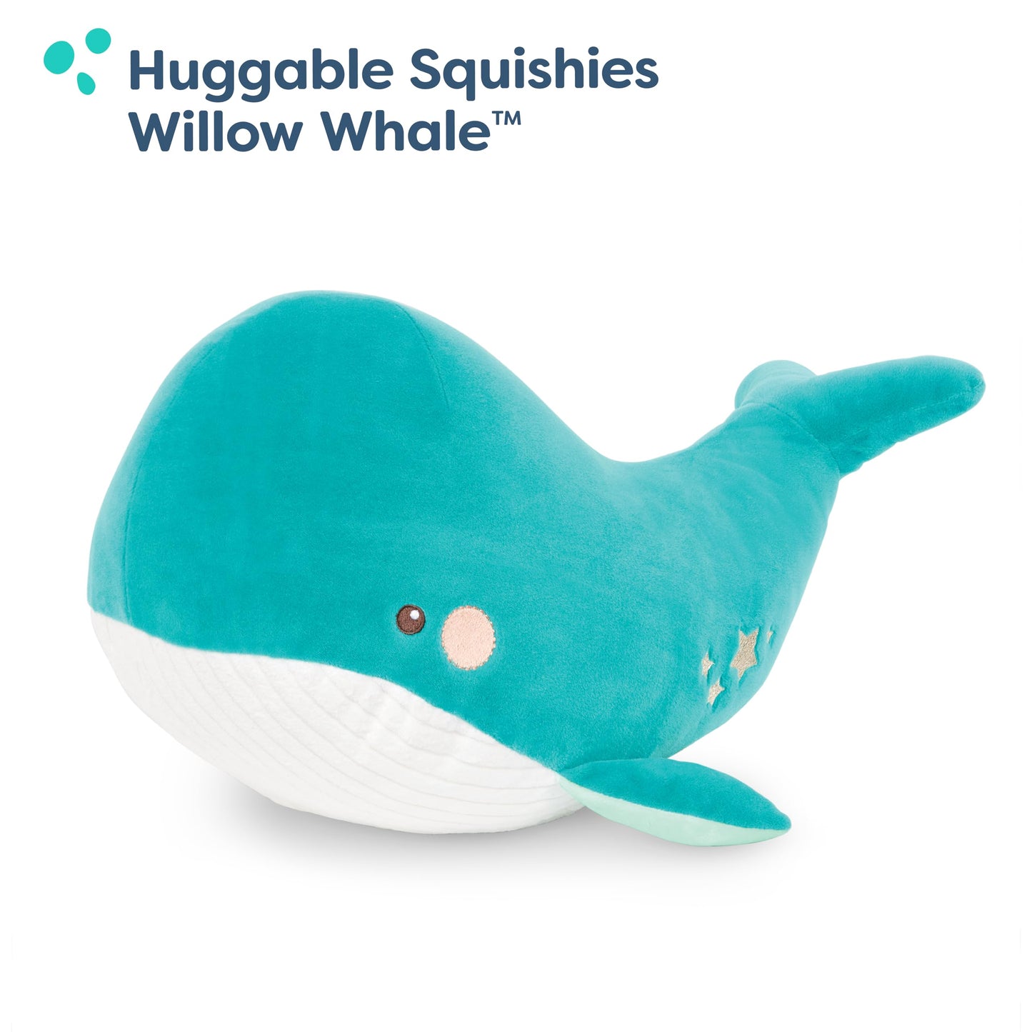 B. toys – Plush Squishy Whale– Stuffed Animal – Soft & Squishy Blue Whale – Washable Ocean Toy for Baby, Toddler, Kids– Huggable Squishies– Willow Whale0+ Months