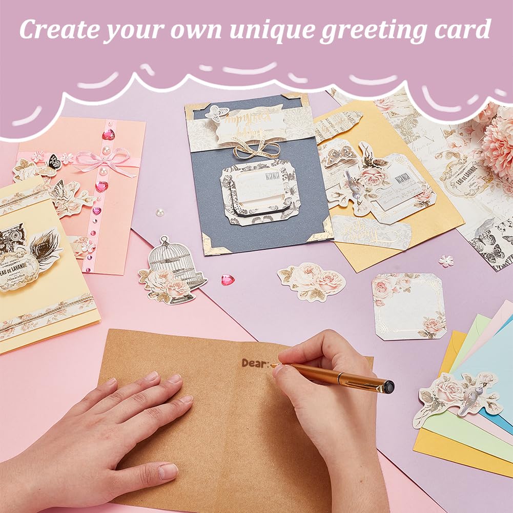 AHANDMAKER DIY Envelope & Card Making Kits for Adults, Handmade Greeting Card Sets Make Your Own Card Crafts for Teacher Appreciation Festival Mother's Day Christmas Birthday Classroom Exchange Gift