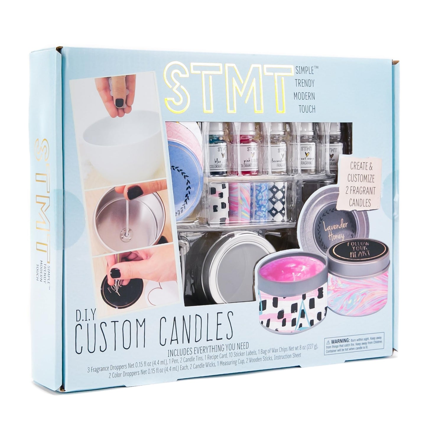 STMT D.I.Y. Custom Candles, Candle Maker Kit, DIY Candle Making Set, Make Your Own Candle Starter Kit for Kids, Ages 8+, Colors may vary