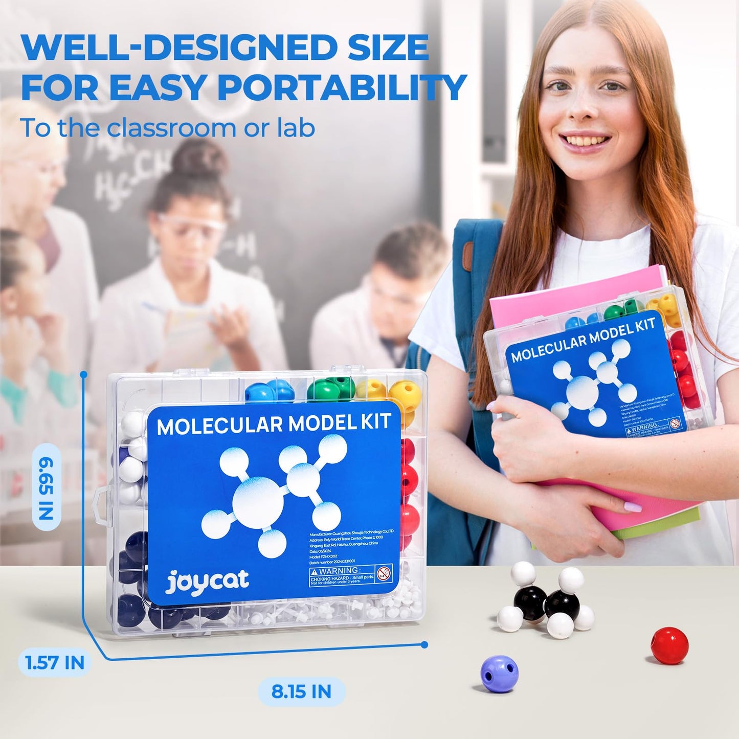 JoyCat Molecular Model Kit (238pcs), Organic Chemistry Molecule Science Gifts for Ochem and Inorganic Students and Teachers