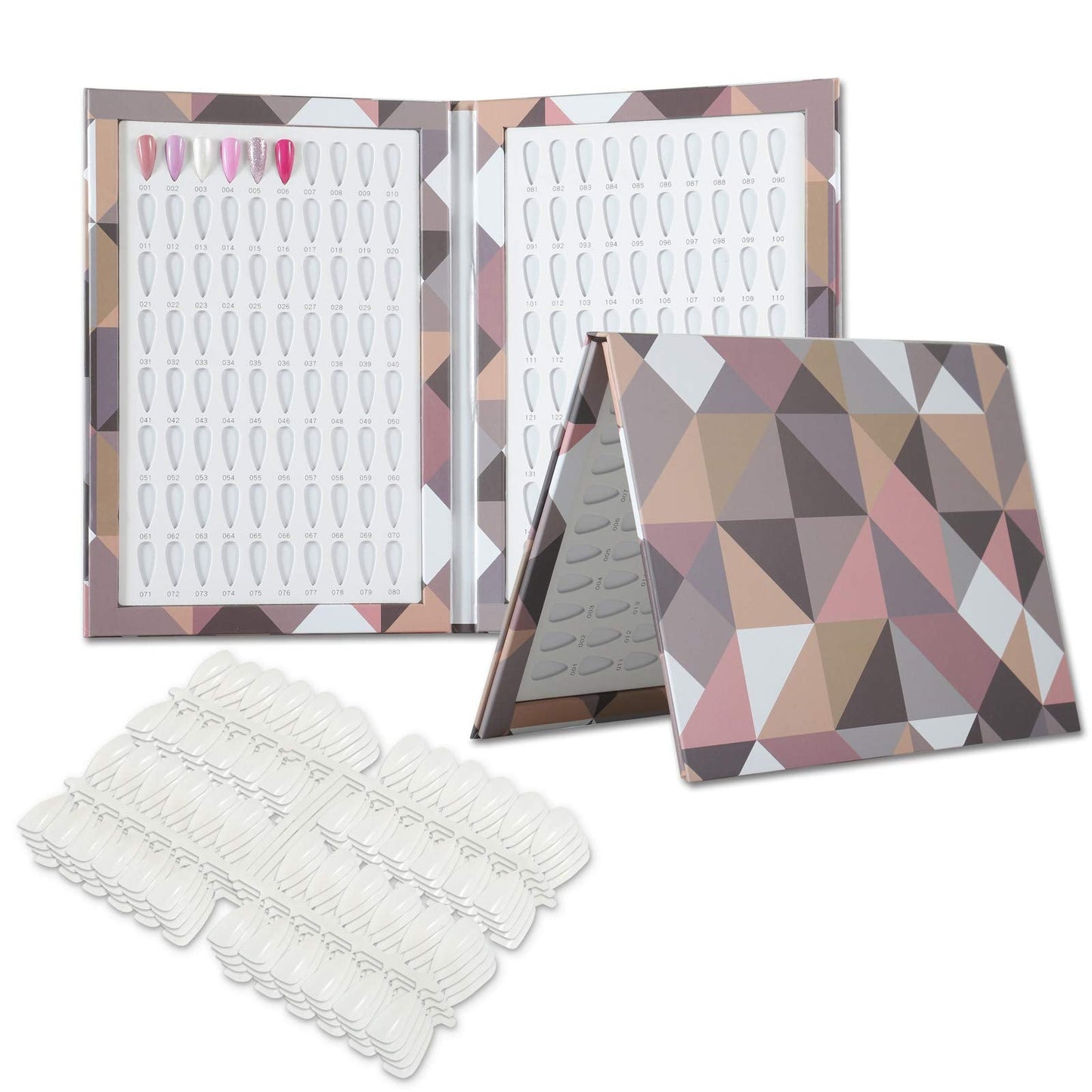 NMKL38 160 Nail Color Display Book Chart with 240 Nail Tips UV Gel Polish Color Card Board Salon Tools (A01)