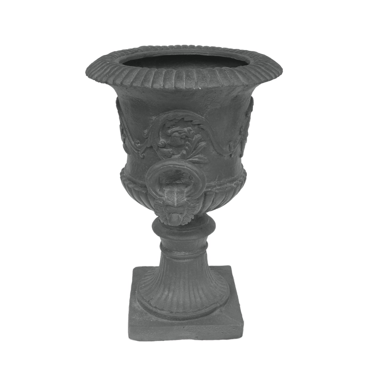 agnixnaf Garden Urn Planter,Outdoor Flower Pots Home Garden,Flower Plant Pot,Concrete Planter,Durable Structure,with Botanical Accents and Square Base