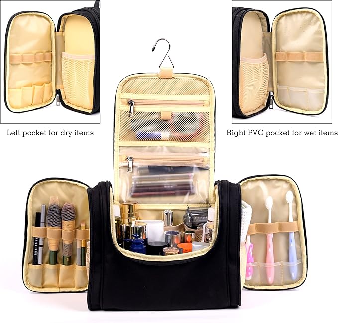 Hanging Toiletry Bag For Women And Men Large Travel Cosmetic Makeup Bags Organizer Water Resistant Shower Bag